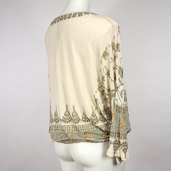 Free People Women's Medallion Printed Dolman Long Sleeve Top - Picture 6 of 9